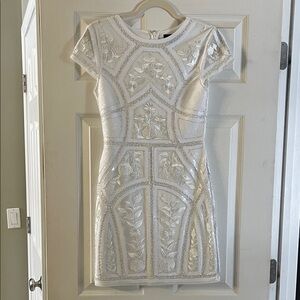 Lulu's White Floral Embroidered Mini Dress